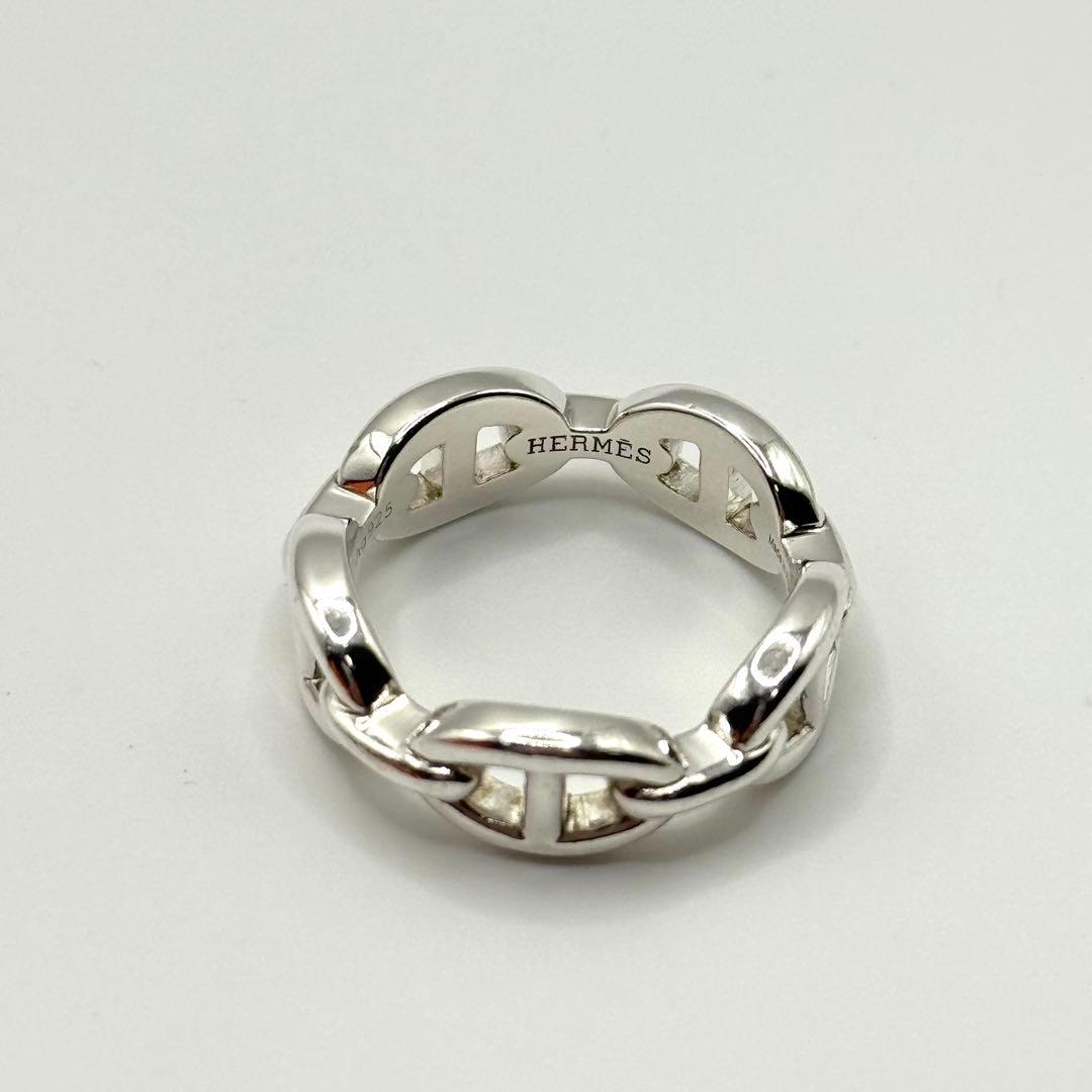 Hermes Ring Ancienne Chaine d'Ancre 925 Sterling Silver 57