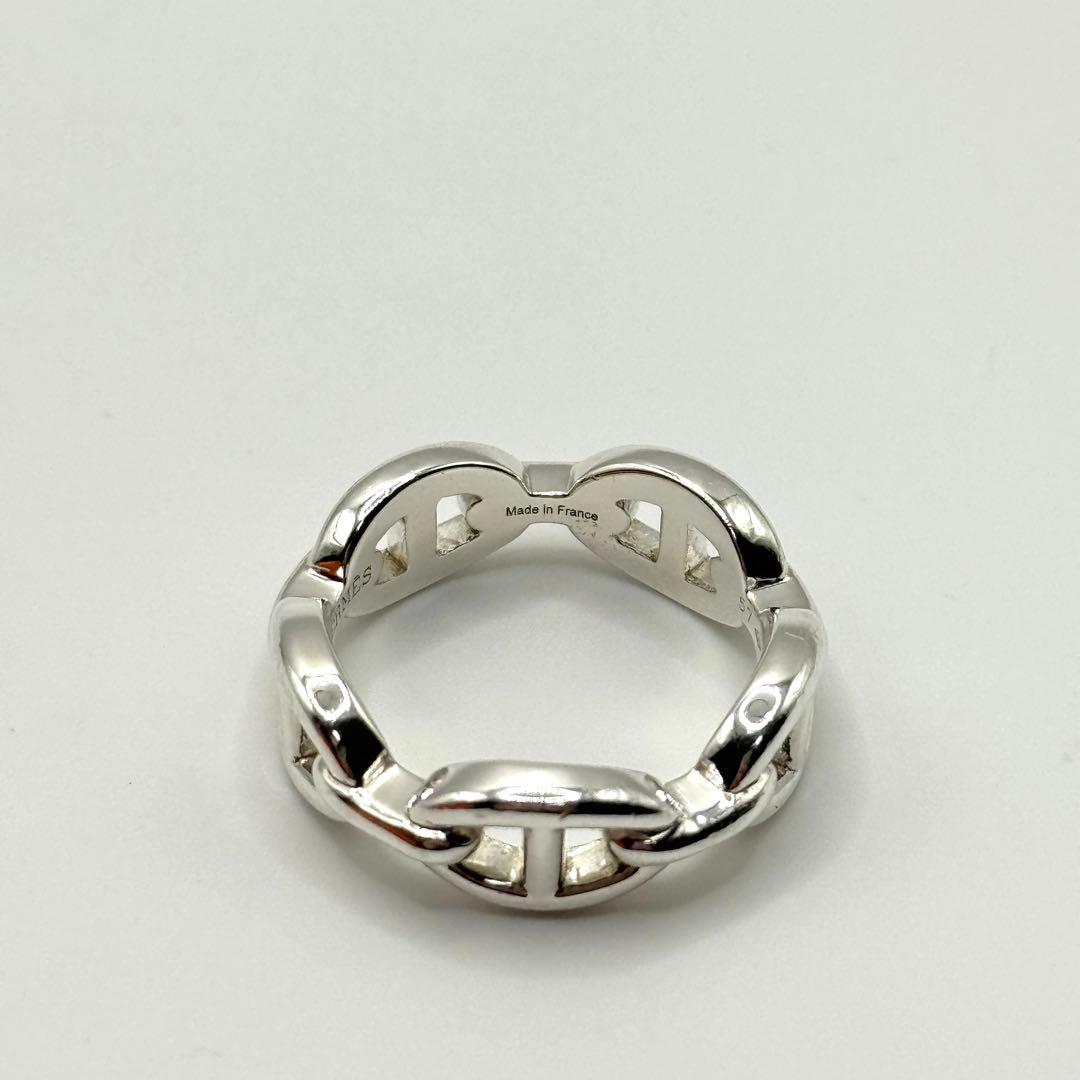 Hermes Ring Ancienne Chaine d'Ancre 925 Sterling Silver 57