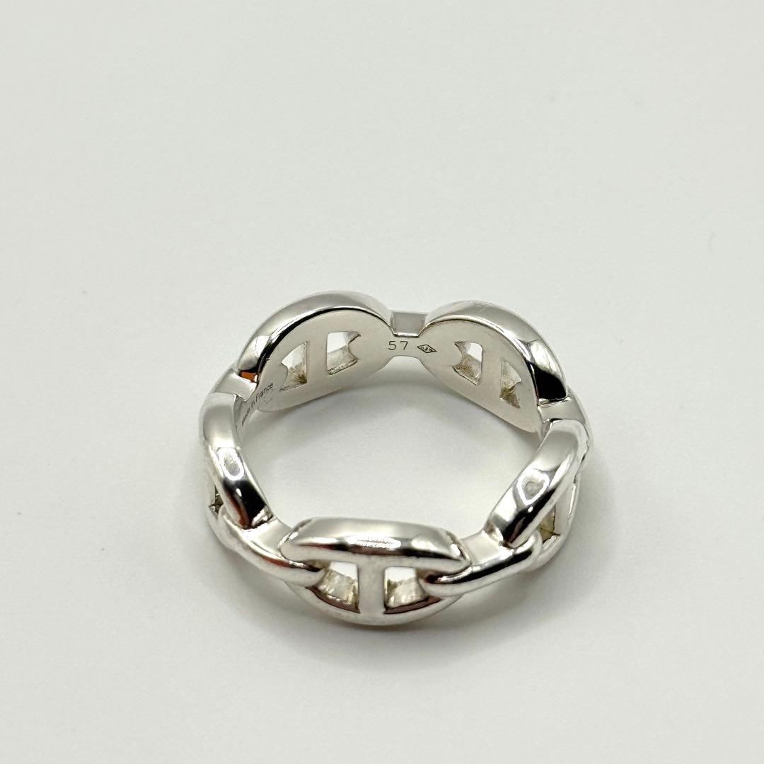 Hermes Ring Ancienne Chaine d'Ancre 925 Sterling Silver 57