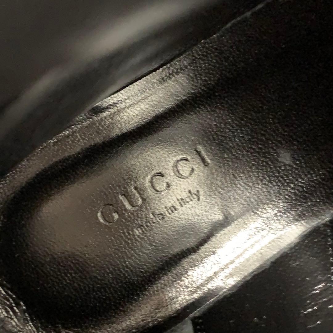 Gucci Leather Double Quilted Short Boots Black Gold — view 8