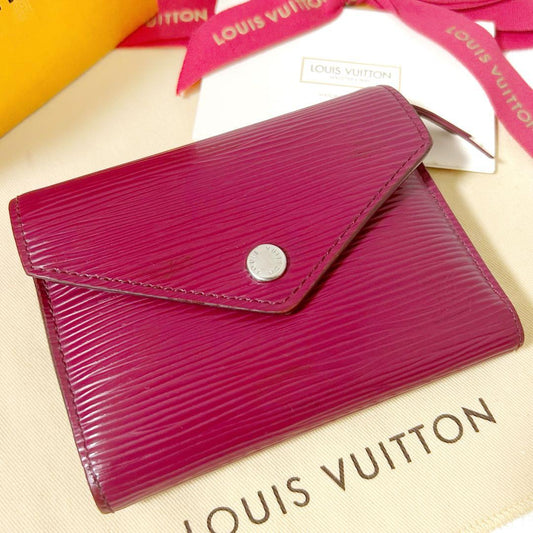 Louis Vuitton Epi Portefeuille Victorine Fuchsia Folding Wallet