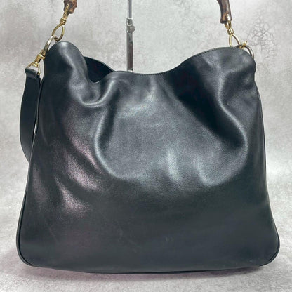 Gucci Shoulder Bag 2-Way Bamboo Black Leather — view 3