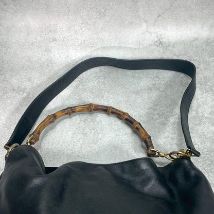 Gucci Shoulder Bag 2-Way Bamboo Black Leather — view 4