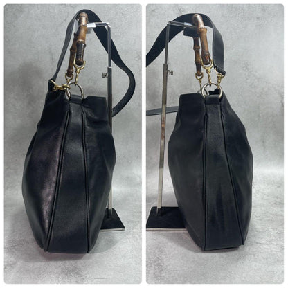 Gucci Shoulder Bag 2-Way Bamboo Black Leather — view 7
