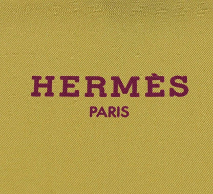 Hermes Silk Shawl Plant Bird Turquoise X Mustard