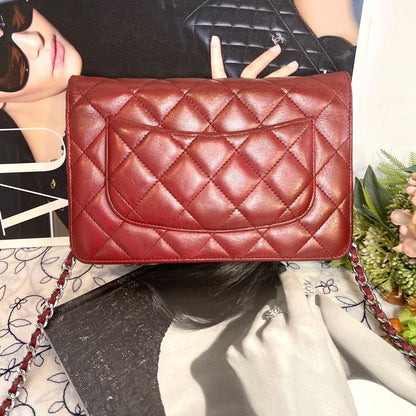 Chanel Chain Wallet Quilted Deep — view 3