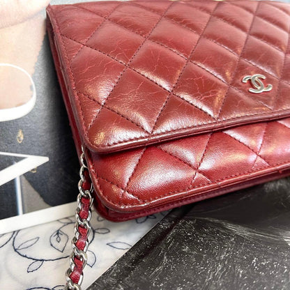 Chanel Chain Wallet Quilted Deep — view 4