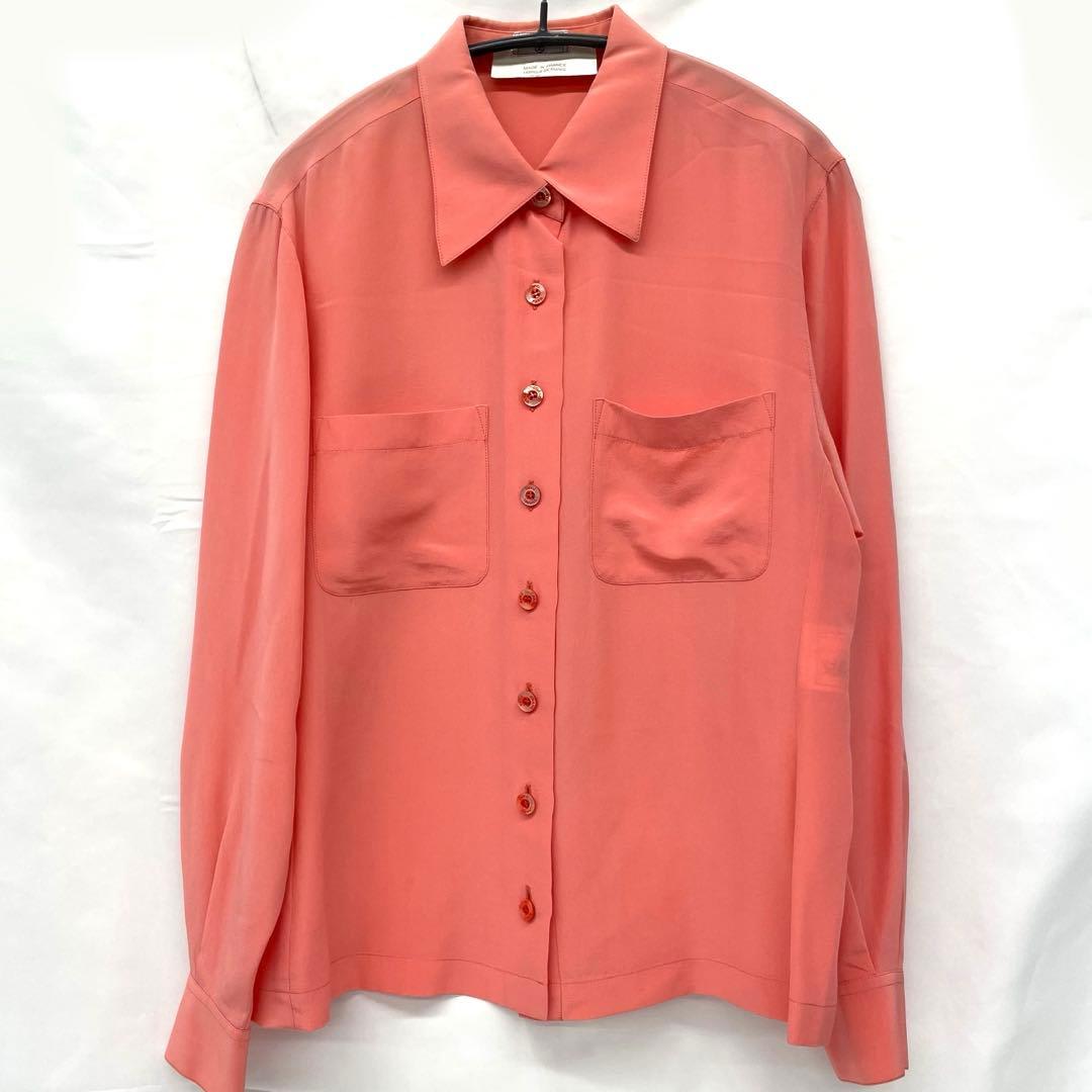 Chanel Long Sleeve Top Blouse Shirt Pink