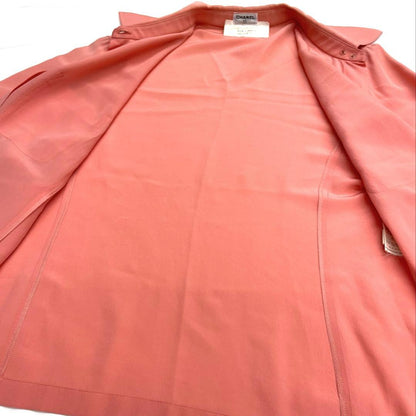 Chanel Long Sleeve Top Blouse Shirt Pink