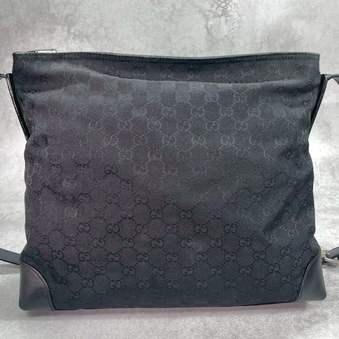 Gucci GG Sherry Line Shoulder Bag Black Leather — view 3