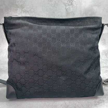 Gucci GG Sherry Line Shoulder Bag Black Leather — view 3
