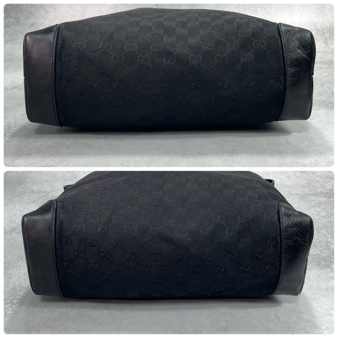 Gucci GG Sherry Line Shoulder Bag Black Leather — view 8