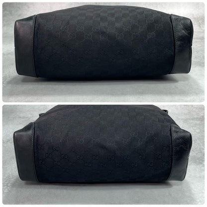 Gucci GG Sherry Line Shoulder Bag Black Leather — view 8
