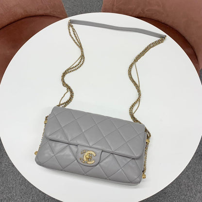 Chanel Quilted Lambskin CC Logo Pearl Turnlock Bag — view 5