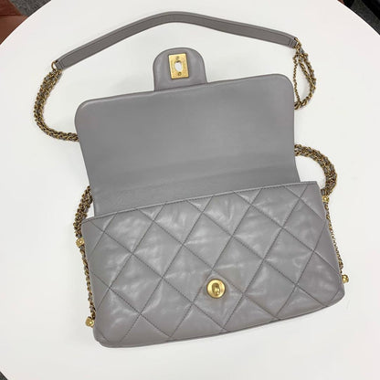 Chanel Quilted Lambskin CC Logo Pearl Turnlock Bag — view 7