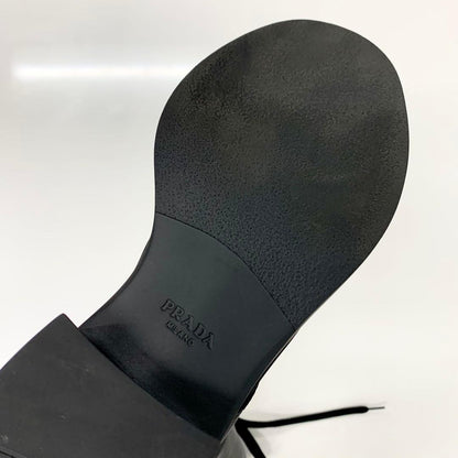 Prada Re-Nylon Triangle Logo Nylon Leather Long Boots — view 8