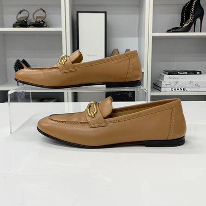 Hermes Colette Leather Roulis Buckle Moccasins Loafers Brown — view 3