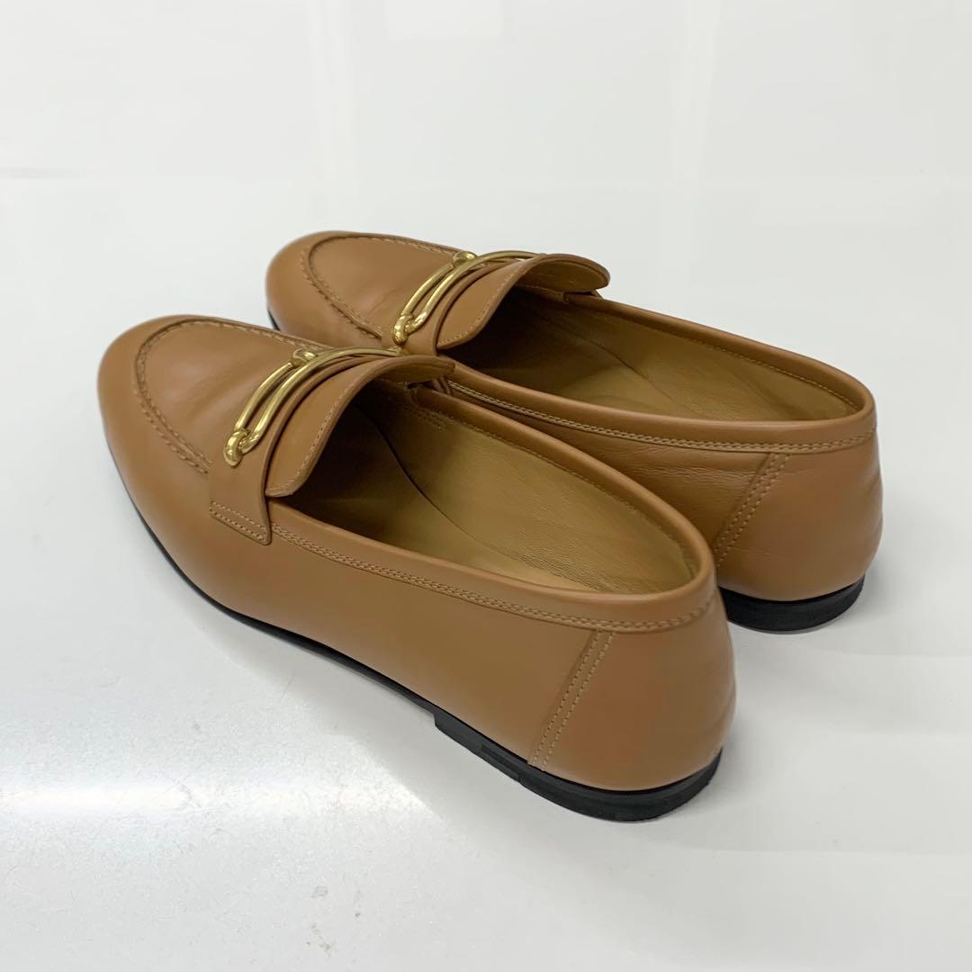 Hermes Colette Leather Roulis Buckle Moccasins Loafers Brown — view 4
