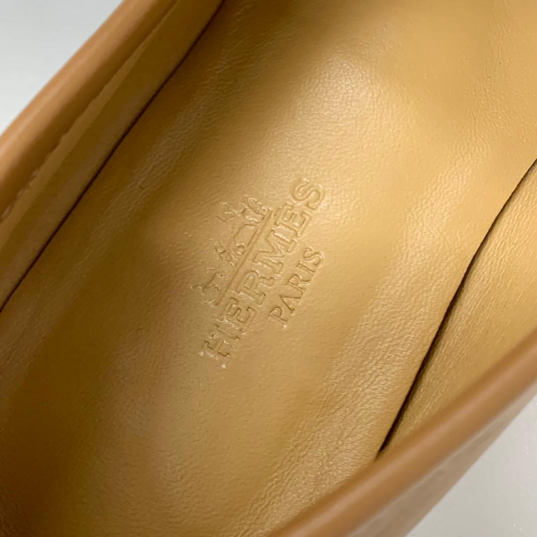 Hermes Colette Leather Roulis Buckle Moccasins Loafers Brown — view 7