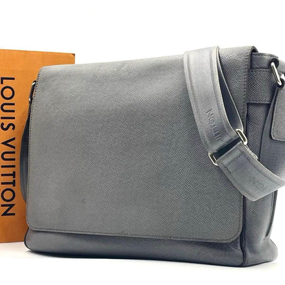 Louis Vuitton Taiga Romain MM Glacier Shoulder Bag Crossbody