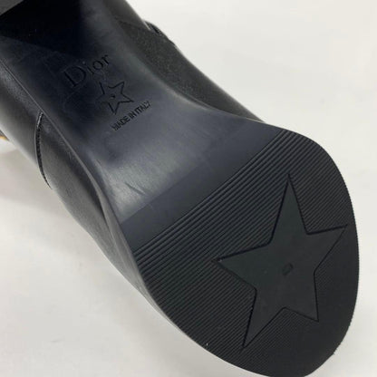 Dior D-town Leather Logo Short Boots Black — view 9
