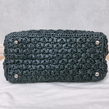 Prada Raffia Croquette Canapa Tote Bag — view 5