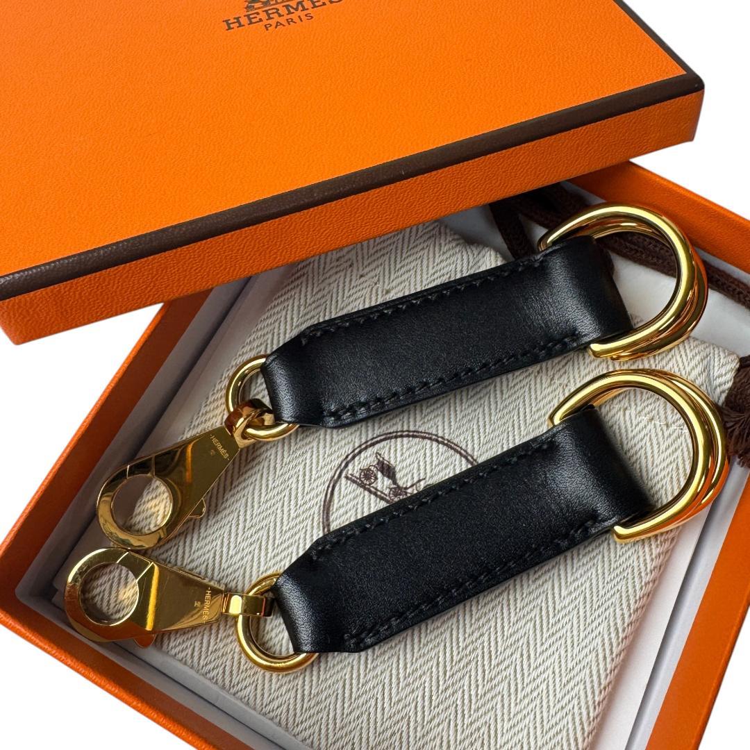 Hermes Attache Soie Bag Strap Black