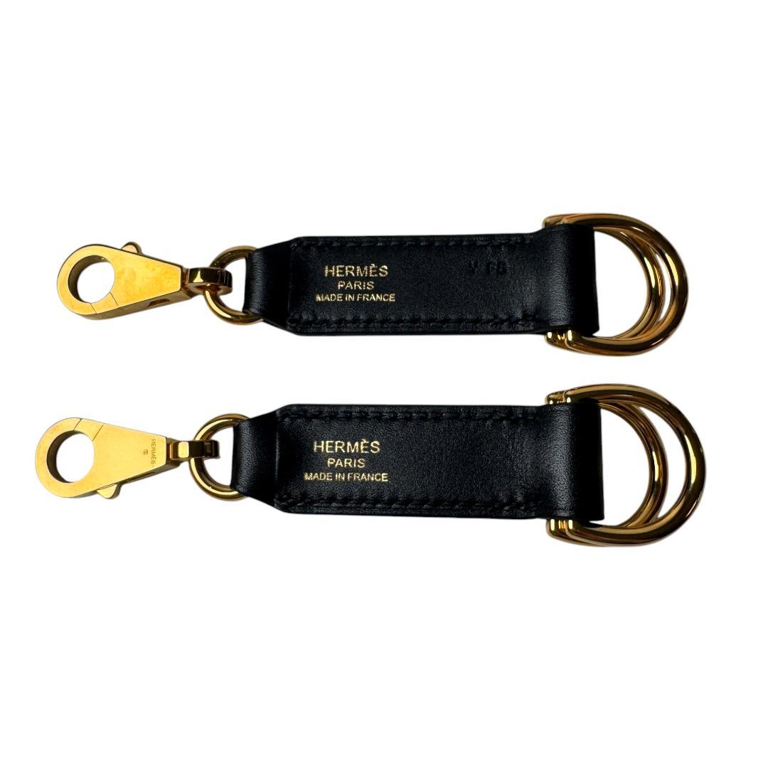 Hermes Attache Soie Bag Strap Black — view 3