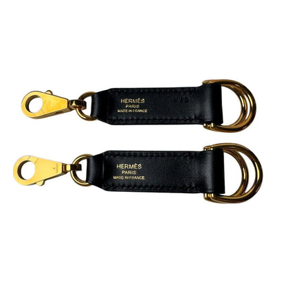 Hermes Attache Soie Bag Strap Black — view 3