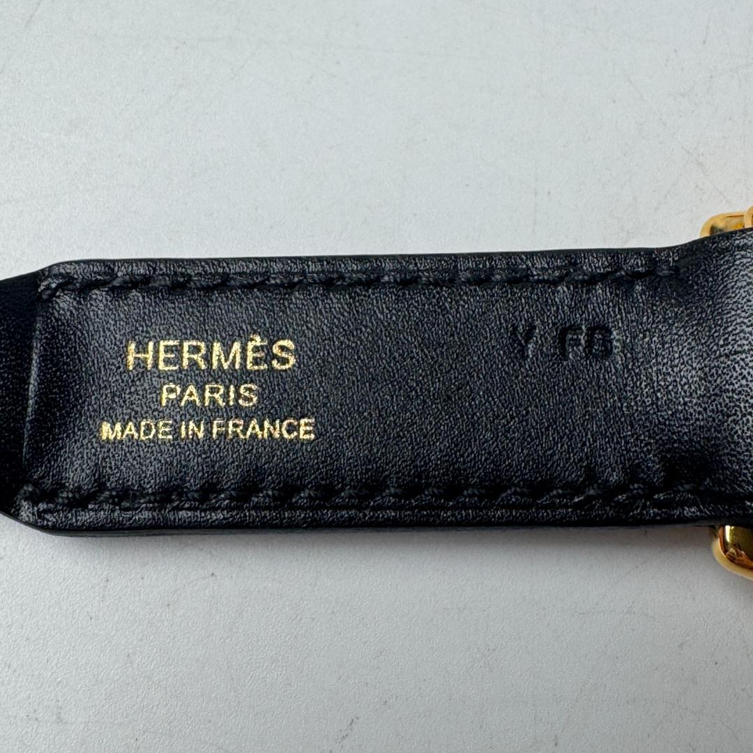 Hermes Attache Soie Bag Strap Black — view 6