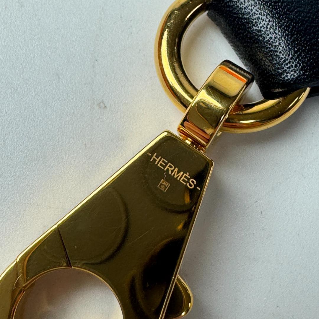 Hermes Attache Soie Bag Strap Black — view 7