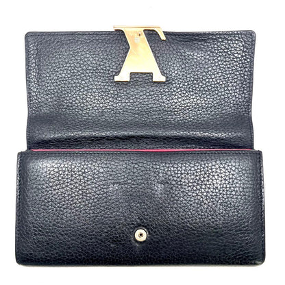 Louis Vuitton Portefeuille Capucines Noir Gold Wallet — view 3