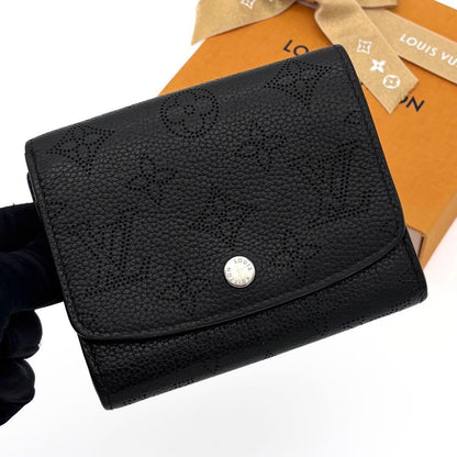 Louis Vuitton Mahina Portefeuille Iris Compact Noir Wallet