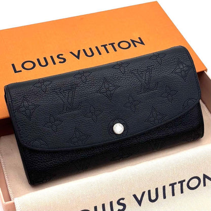 Louis Vuitton Portefeuille Iris Mahina Wallet Noir Black Bifold