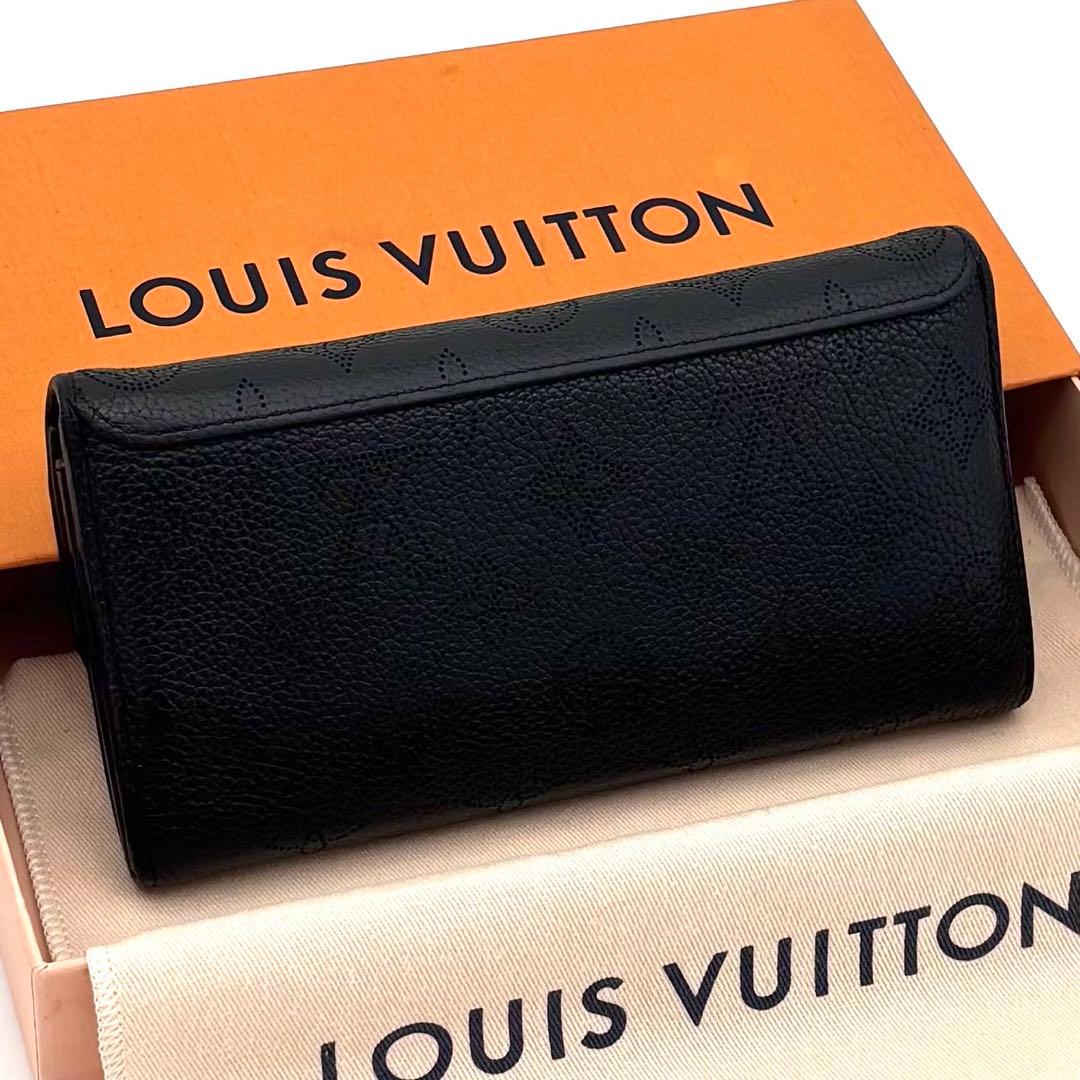 Louis Vuitton Portefeuille Iris Mahina Wallet Noir Black Bifold — view 2