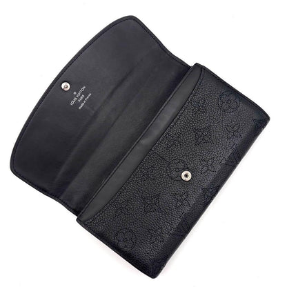 Louis Vuitton Portefeuille Iris Mahina Wallet Noir Black Bifold — view 3