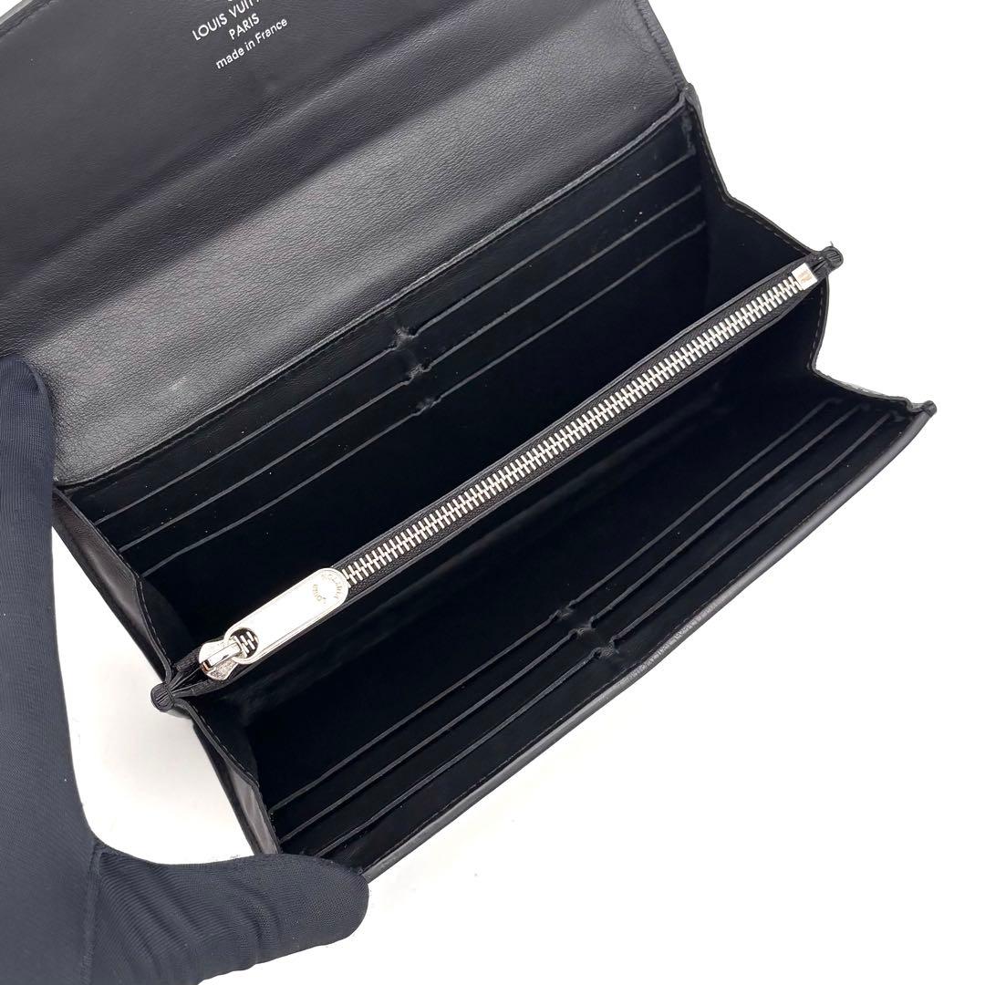 Louis Vuitton Portefeuille Iris Mahina Wallet Noir Black Bifold — view 4