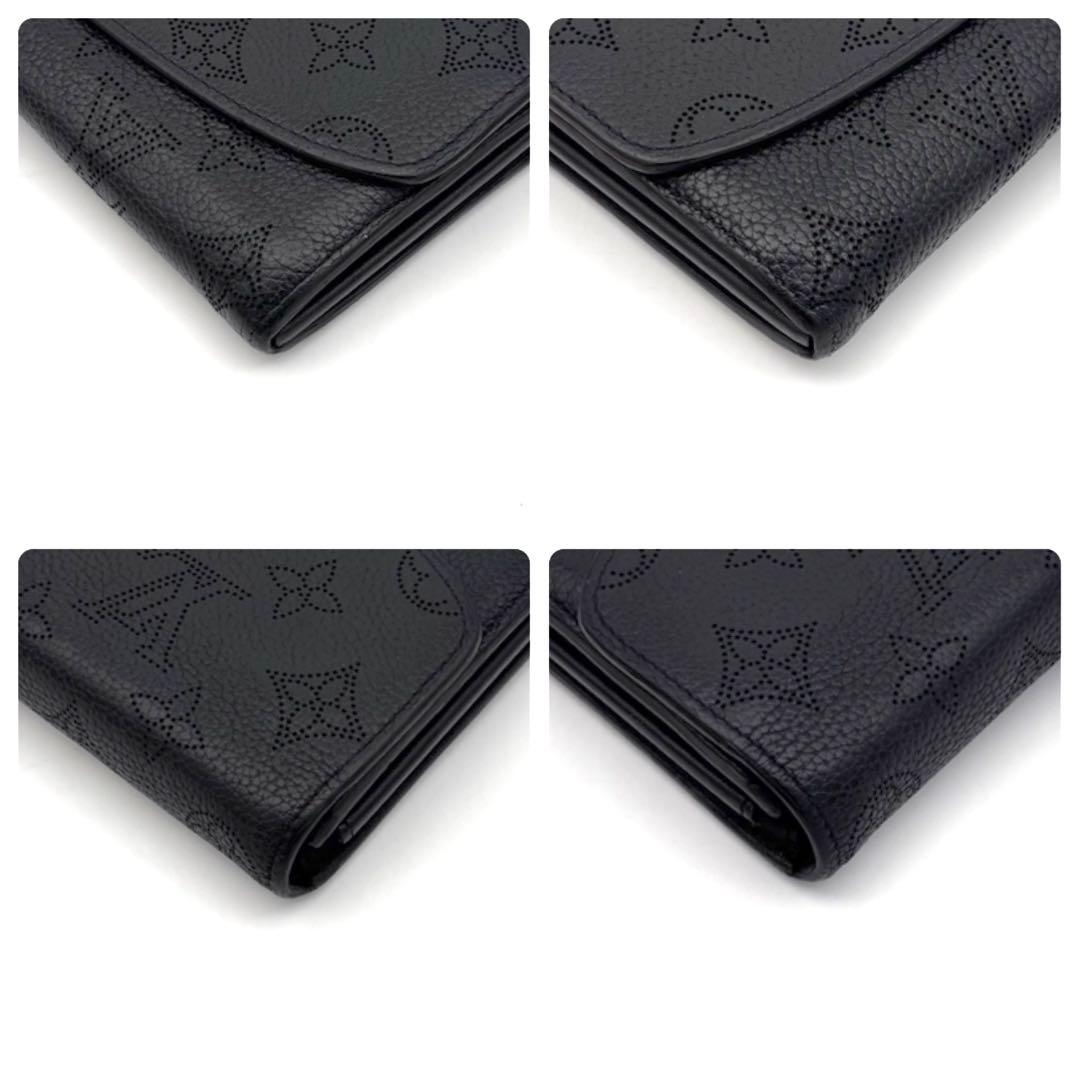 Louis Vuitton Portefeuille Iris Mahina Wallet Noir Black Bifold — view 8