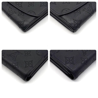 Louis Vuitton Portefeuille Iris Mahina Wallet Noir Black Bifold — view 8