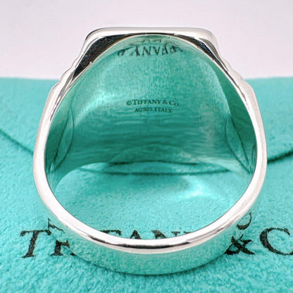 Tiffany & Co Ziegfeld Onyx Ring Size 25 925 Silver