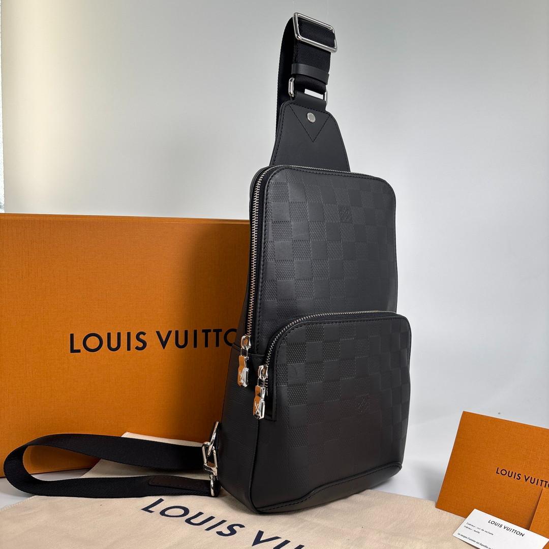 Louis Vuitton Damier Infini Avenue Sling Bag Black — view 3