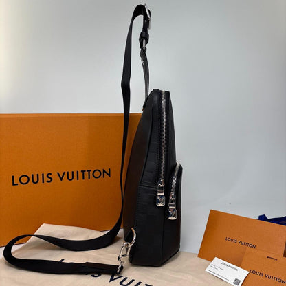 Louis Vuitton Damier Infini Avenue Sling Bag Black — view 4