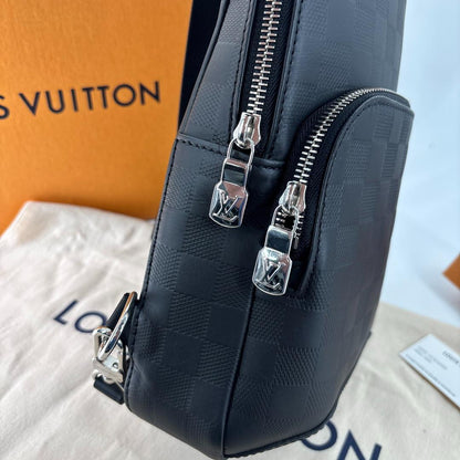 Louis Vuitton Damier Infini Avenue Sling Bag Black — view 7
