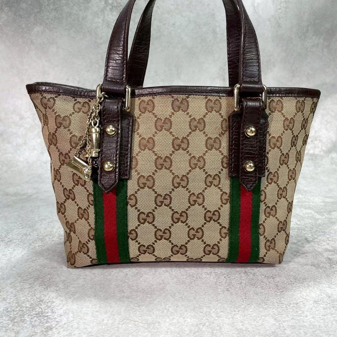 Gucci Sherry Line GG Tote Brown Canvas — view 2