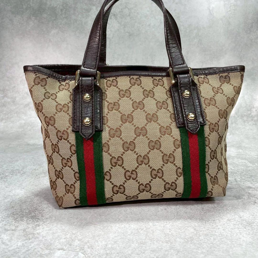 Gucci Sherry Line GG Tote Brown Canvas — view 3