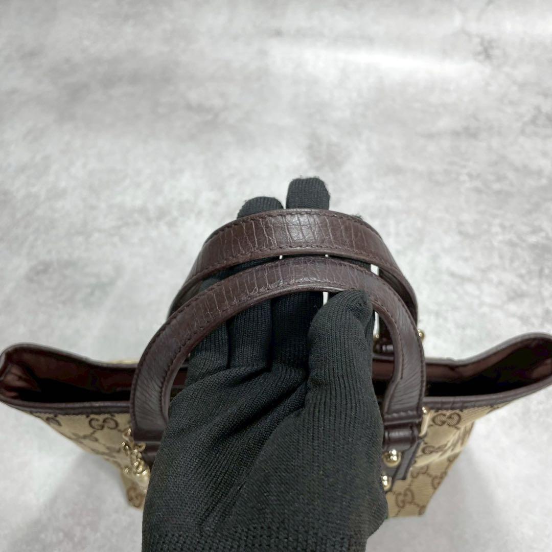 Gucci Sherry Line GG Tote Brown Canvas — view 6
