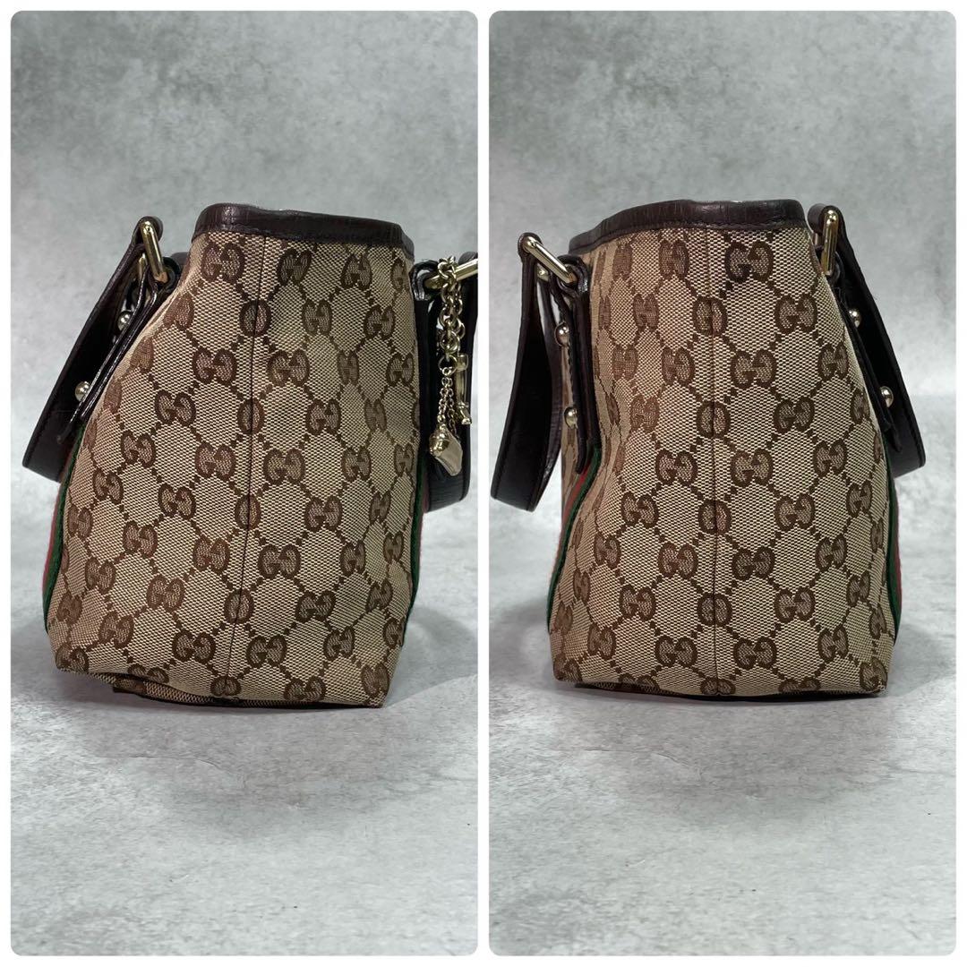 Gucci Sherry Line GG Tote Brown Canvas — view 7