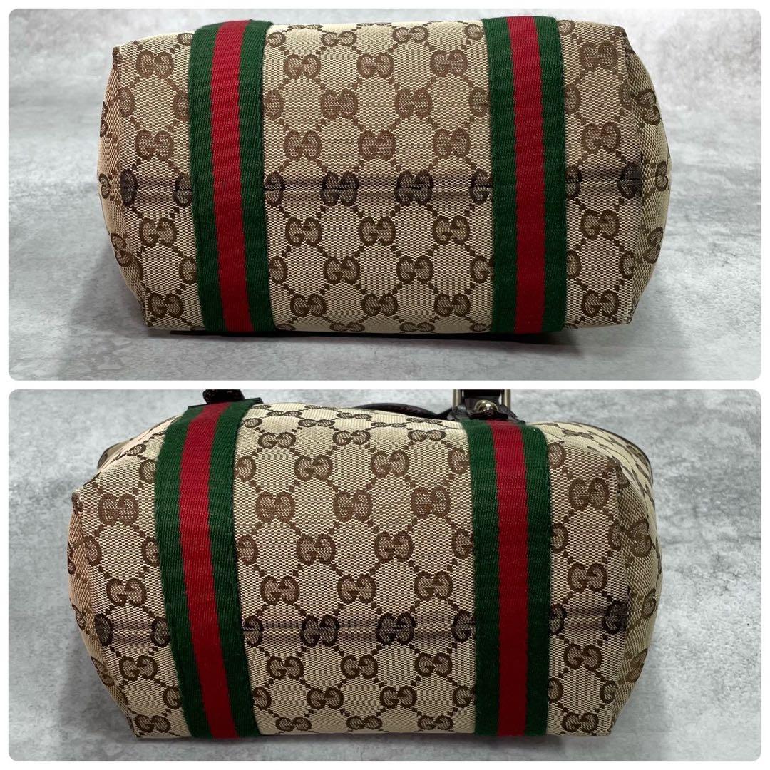Gucci Sherry Line GG Tote Brown Canvas — view 8