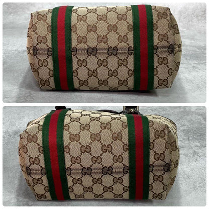 Gucci Sherry Line GG Tote Brown Canvas — view 8