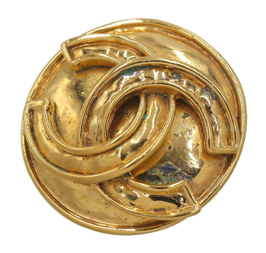 Chanel Coco Mark Round Earrings